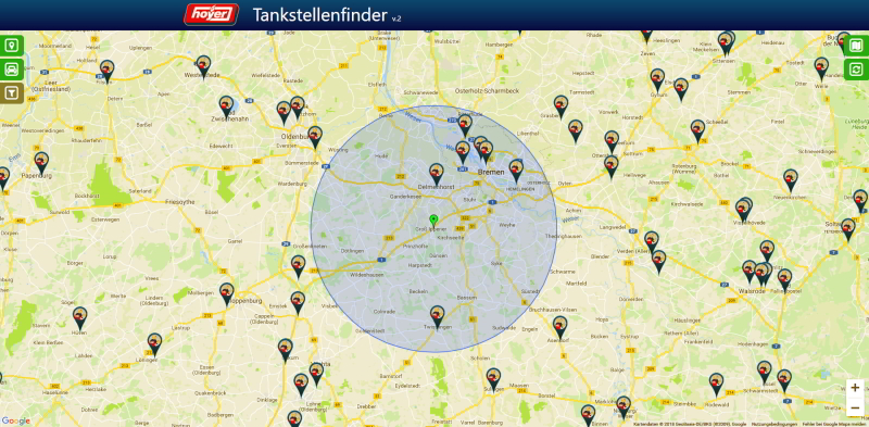 Hoyer Tankstellenfinder